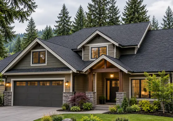 A new roof on a house